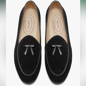 Journey West Black Suede Belgian Penny Loafer NWB